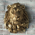 Hot sale bronze wall mounted metal wall lion head sculpture for home decoration